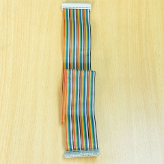 Cáp Bẹ Nhiều Màu IDC 40 Pin 2.54mm Pitch Flat Ribbon Data Rainbow Color Cable Connector Type A Dài 0.7M