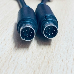 Cáp Mở Rộng 8 Pin Mini DIN Male to Male Extension Straight Through Cable Black Length 1.5M