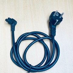 Dây Nguồn Chữ L Vuông Sang Góc Phải Longwell LP-33 LS-13LM AC Power Cord Schuko CEE7 Euro Plug to Right Angle C5 2.5A 250V 3x0.75mm² Length 1.5M