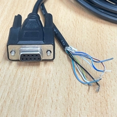 Cáp Cognex 300-1127R A-PID DM-RS232IO-00 Dài 2.5M Cable HDDB15 SUB-D15F-HD Female to RS-232 D-Sub DB9 Female  + 8 Wire Flying ForBarcode Reader