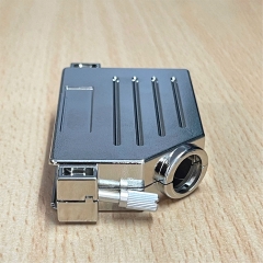 Vỏ Ốp Amphenol CONNEC 600X57037X D-Sub DB37 37 Position Two Piece Backshell Connector Silver 45° Shielded Metallized Niken Crews