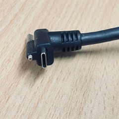 Cáp USB 3.0 Type-A sang USB Type-C góc vuông có chốt khóa kim loại Cable Right Angle USB-C to USB-A Dài 3M For USB3 Vision Industrial Cameras Industrial barcode scanners Medical equipment