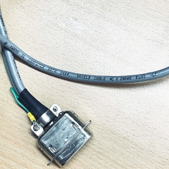 Cáp Centronics DDK 57-30240 24 Pin Male to 2 Port SANWA 41-6590 4 Pin Female Y-Splitter Cable Dài 2M