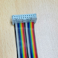Cáp Bẹ Nhiều Màu 20 Pin IDC Connector Round Female to Female 20 Pin FC 2*10 Pitch 2.54mm Dài 0.2M For I/O Module Signal PLC Cable