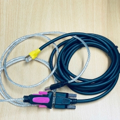 Bộ Cáp Kết Nối USB-S6-L-T00-3.0 Dài 3M Cable USB to Com FTDI Chip USB to Serial Adapter + RJ45 to DB9 Female For Inovance IS620P 600P SV660N SV630P Series Servo CN3 Port Download Data with Computer Cable