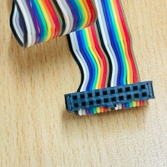 Cáp Dẹt IDC 26 Pin to IDC 20 Pin 2.54mm Pitch Flat Ribbon Cable Rainbow Color Dài 0.7M