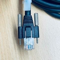 Cáp C03-GE-RJ45-RJ45-FC-5M Cable GigE Camera Ethernet Cat5e RJ45 to RJ45 Horizontal Locking Screw Black For Basler Daheng Point Grey Blackfly Length 5m