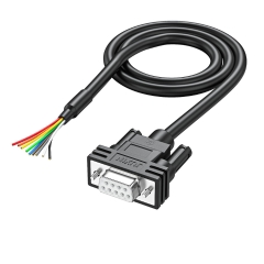 Cáp DBC-9FW-15 Cable D-Sub DB9 Female Sockets to 9 Core Open Bare Wire Individual Wire Leads Shielded Length 5M 16Ft