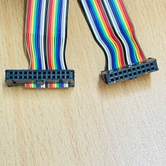 Cáp Dẹt IDC 26 Pin to IDC 20 Pin 2.54mm Pitch Flat Ribbon Cable Rainbow Color Dài 0.7M