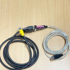 Cáp Điều Khiển OEM USB-S6-L-T00-3.0 Dài 1.8M Cable FTDI Chip USB to Serial Adapter + RJ45 to DB9 Female For Inovance IS620P 600P SV660N SV630P Series Servo CN3 Port Download Data with Computer Cable