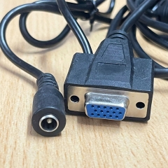 Cáp DM100-USB-000 Dài 1.8M Cable USB to DB15 HD VGA Female + DC Power Connector For Cognex DataMan DM50 DM60 DM70 DM150 DM-150S Barcode Reader