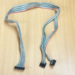 Cáp Bẹ Nhiều Màu Kết Nối Module Mitsubishi MELSEC-F Series FX3UC-64MT/D Flat Ribbon Cable IDC 20 Pin 2.54mm to Y Splitter 2 IDC Flat Ribbon 10 Pin Length 0.7M