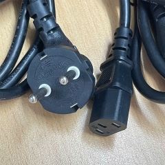 Dây Nguồn KOREA DMC-200 DMC-300 European Schuko Power Cord CEE 7/7 to IEC320 C13 10A 250V 3x0.75mm² Length 1.5M