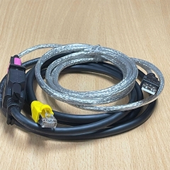 Cáp Điều Khiển OEM USB-S6-L-T00-3.0 Dài 1.8M Cable FTDI Chip USB to Serial Adapter + RJ45 to DB9 Female For Inovance IS620P 600P SV660N SV630P Series Servo CN3 Port Download Data with Computer Cable