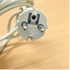 Dây Nguồn WD-01 SU040036-5002A Chuẩn 2 Chân Đầu Tròn AC Power Cord Schuko CEE7 Euro Plug to C13 10A 250V 3x0.75mm Grey Length 1.5M