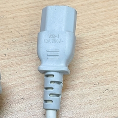 Dây Nguồn WD-01 SU040036-5002A Chuẩn 2 Chân Đầu Tròn AC Power Cord Schuko CEE7 Euro Plug to C13 10A 250V 3x0.75mm Grey Length 1.5M