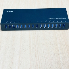 Bộ Chia USB Hub 16 Ports USB 3.0 SSK SHU1600 With Individual Switches and 12V 10A Power Adapter USB Extension