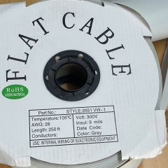 Cáp 64 Pin IDC Flat Ribbon Cable 1.27mm Pitch 28AWG 9 Mils 64 Way Unscreened 81.3mm Width 28AWG 300V Dài 75M 250ft