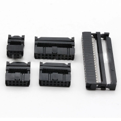 Đầu Nối Cáp Dẹt IDC Socket Plug Ribbon Cable Connector 10,12,14,16,18,20,24,26,30,34,40,50,64 Pin Way-2.54mm Pitch
