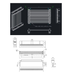 Cáp 40 Pin IDC Flat Ribbon Rainbow Cable Female to Female Header 2x20P 40 Wire With 2.54mm Pitch Connector Length 50Cm