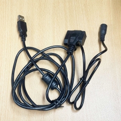 Cáp DM100-USB-000 Dài 1.8M Cable USB to DB15 HD VGA Female + DC Power Connector For Cognex DataMan DM50 DM60 DM70 DM150 DM-150S Barcode Reader