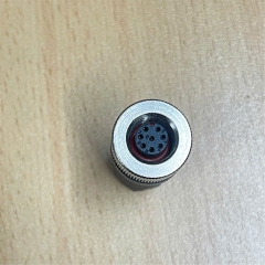 Jack Connector M12 A-Coded 8 Pin Female Gold Plated Screw Contacts Terminal Straight For Industrial Sensor Cable M12 Connector Circular