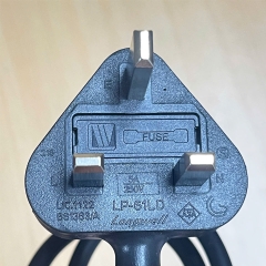Dây nguồn HP 213351-018 Longwell LP-61LD UK BS 1363 Plug to C5 2.5A 250V 3x0.75mm Black Color Length 1M For HP Laptops Power Adapter
