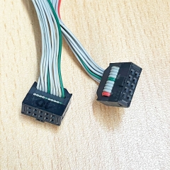 Cáp Bẹ Nhiều Màu Kết Nối Module Mitsubishi MELSEC-F Series FX3UC-64MT/D Flat Ribbon Cable IDC 20 Pin 2.54mm to Y Splitter 2 IDC Flat Ribbon 10 Pin Length 0.7M