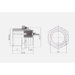 Bộ Jack GX12 2 Pin Male + Female Screw Type Electrical Socket Connector Aviation Plug