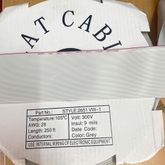 Cáp 64 Pin IDC Flat Ribbon Cable 1.27mm Pitch 28AWG 9 Mils 64 Way Unscreened 81.3mm Width 28AWG 300V Dài 75M 250ft
