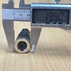 Jack Connector M12 5 Pin Male A-Coded Nickel Plated Screw Terminal Straight For Circular Industrial M12 Connector