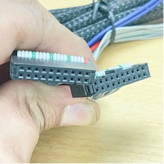 Cáp Hirose Flat Ribbon IDC 20 Pin to IDC 20 Pin và nguồn 4 Pin Cable 20 Wire IDC Pitch 2.54mm dài 2M For Terminal Block Module Hirose PLC CNC CMC