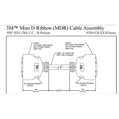 MDR Cable Connector plug male 36-Pin Compatible With 3M SCSI CN Connector 10336