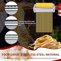 Phụ kiện máy làm mì ống cho máy trộn đứng KitchenAid Phụ kiện thép không gỉ Máy cán mì ống, Máy cắt mì spaghetti và Máy cắt mì fettuccine phù hợp với tất cả máy trộn đứng KitchenAid gia dụng