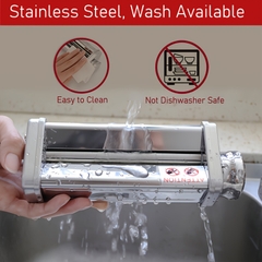 Phụ kiện máy làm mì ống cho máy trộn đứng KitchenAid Phụ kiện thép không gỉ Máy cán mì ống, Máy cắt mì spaghetti và Máy cắt mì fettuccine phù hợp với tất cả máy trộn đứng KitchenAid gia dụng