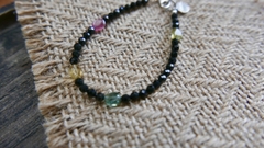 Vòng tay đá Spinel đen kết hợp Tourmaline