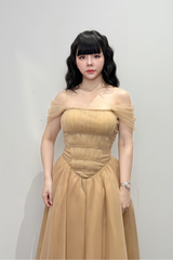 Váy Xòe V Eo Trễ Vai “Elysian Charm Gown”
