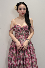 Váy Lụa Hoa Hồng "Rosalie"