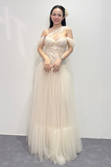 Váy Lưới Đính Đá “Moonlit Muse Gown”