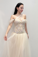 Váy Lưới Đính Đá “Moonlit Muse Gown”