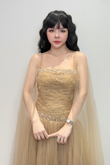 Váy Xoè Corset Tay Voan