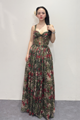 Váy Lụa Hoa Hồng “Scarlet Garden”