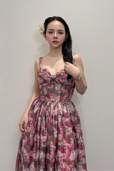 Váy Lụa Hoa Hồng "Rosalie"