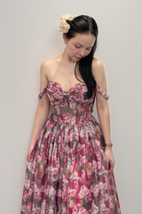 Váy Lụa Hoa Hồng "Rosalie"