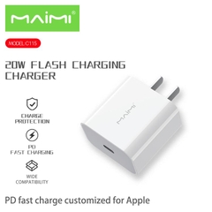 Cốc Sạc nhanh USB Maimi C115 Trắng,20W Chứng nhận 3C