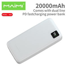Sạc dự phòng Maimi Mi69 20000mAh - Sạc nhanh max 100W, kèm cáp Lightning và Type-C