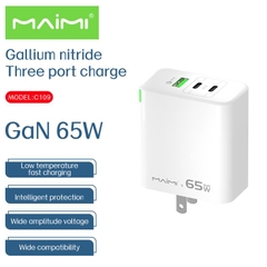 Củ sạc nhanh Maimi C109 65W Quick Charge 3.0 - 1 cổng USB và 2 cổng Type-C