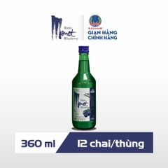 Rượu Soju Monet blueberry vị việt quất HALICO nồng độ 14,5% chai 360ml không kèm hộp