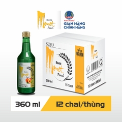 Rượu Soju Monet Peach vị đào HALICO nồng độ 15% chai 360ml không kèm hộp