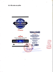 Rượu Vodka Hà Nội Premium HALICO nồng độ 33% chai 500ml không kèm hộp